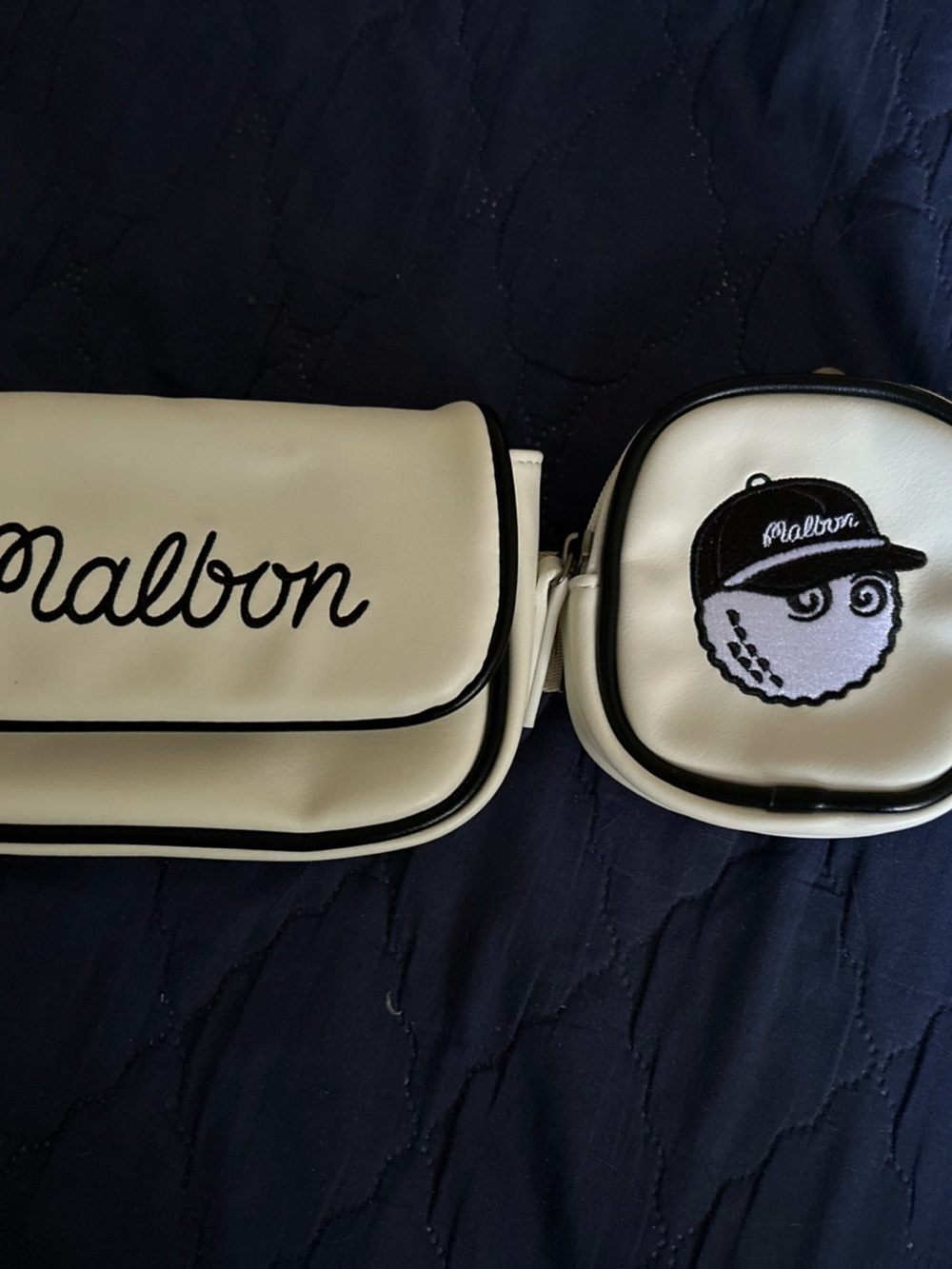 Walborn White & Black Cosmetic Pouch Set